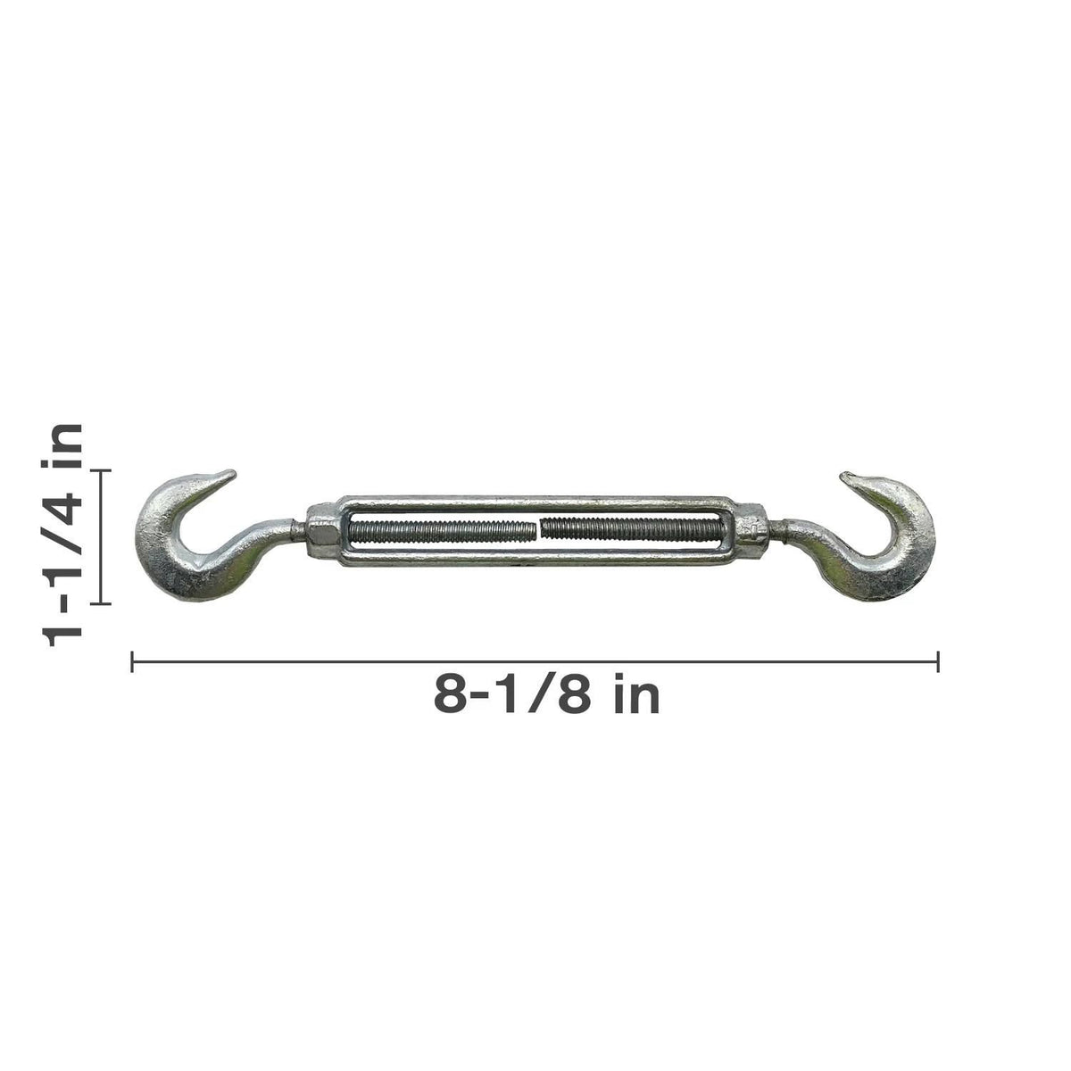 64.395.120X - OEM HOOK & EYE TURNBUCKLE 1/4IN X 4IN - CASE CONSTRUCTION