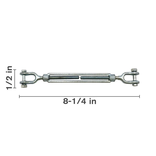 64.395.160X - OEM JAW & JAW TURNBUCKLE 1/4IN X 4IN - CASE CONSTRUCTION