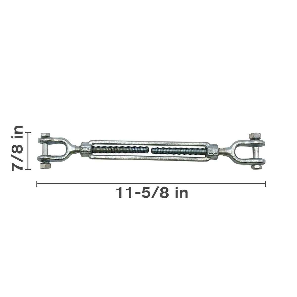 64.395.162X - OEM JAW & JAW TURNBUCKLE 3/8IN X 6IN - CASE CONSTRUCTION