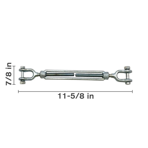 64.395.162X - OEM JAW & JAW TURNBUCKLE 3/8IN X 6IN - CASE CONSTRUCTION