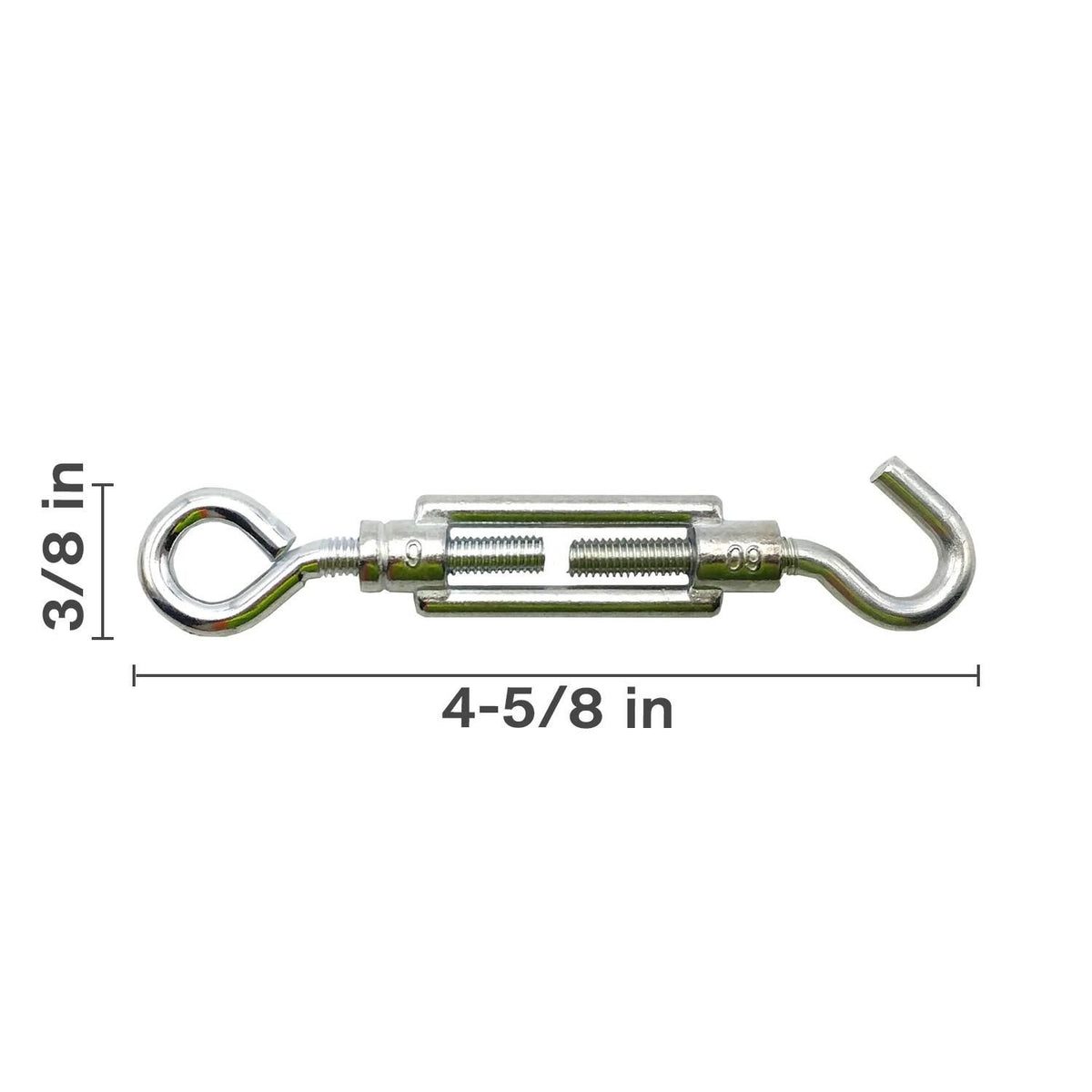 64.395.522X - OEM HOOK & EYE TURNBUCKLE 1/4IN X 4 1/2IN - CASE CONSTRUCTION