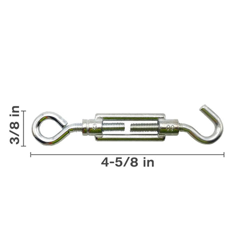 64.395.522X - OEM HOOK & EYE TURNBUCKLE 1/4IN X 4 1/2IN - CASE CONSTRUCTION