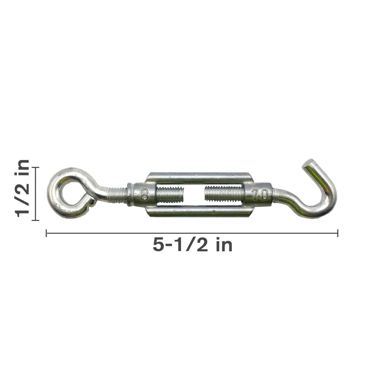64.395.524X - OEM HOOK & EYE TURNBUCKLE 5/16IN X 5 3/4IN - CASE CONSTRUCTION