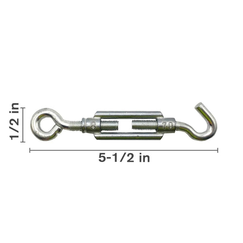 64.395.524X - OEM HOOK & EYE TURNBUCKLE 5/16IN X 5 3/4IN - CASE CONSTRUCTION