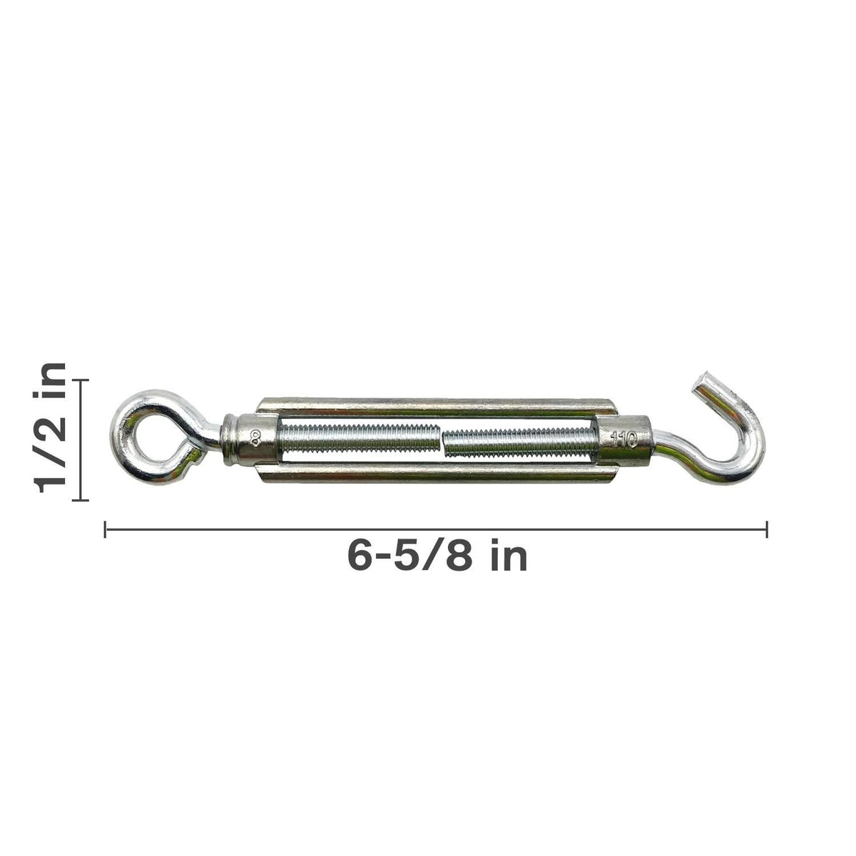 64.395.525X - OEM HOOK & EYE TURNBUCKLE 5/16IN X 6 3/4IN - CASE CONSTRUCTION