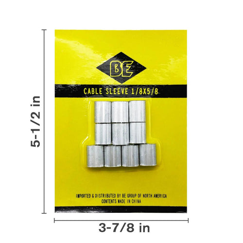 64.424.082X - OEM ALUMINUM CABLE SLEEVES .125IN X .625IN - CASE CONSTRUCTION
