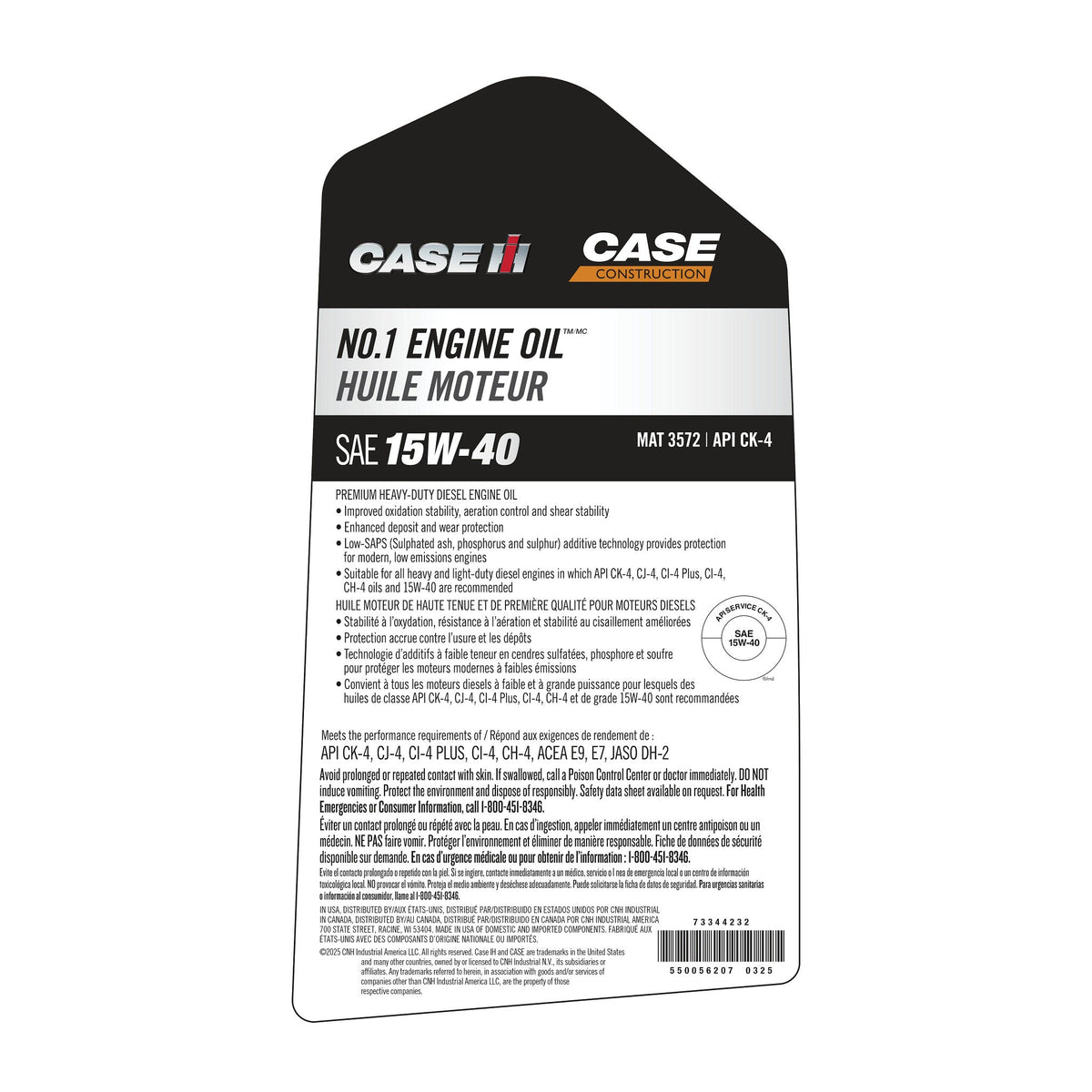 73344232 - OEM OIL ENGINE - CASE CONSTRUCTION