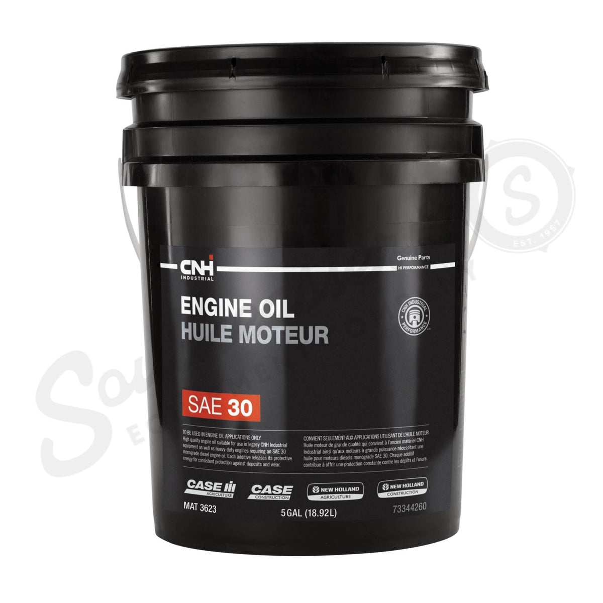 73344260 - OEM ENGINE OIL SAE 30 MAT 3622 5 GAL./18.92L - CASE CONSTRUCTION