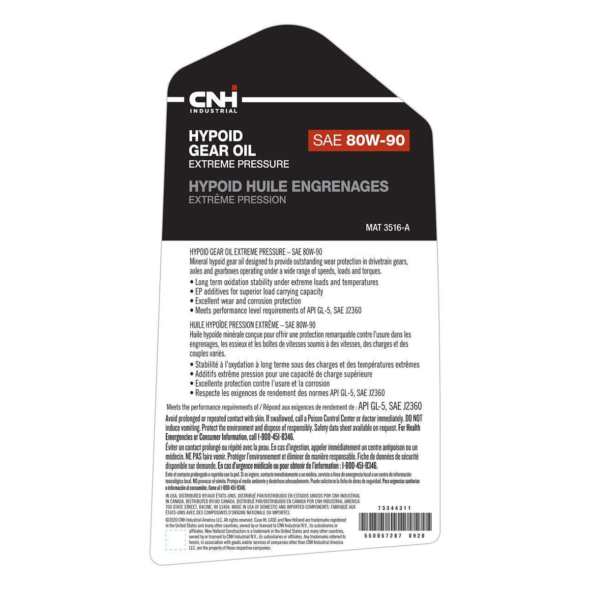 73344311 - OEM HYPOID PREMIUM GEAR OIL - CASE CONSTRUCTION