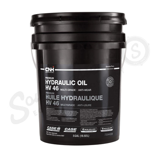 73344328 - OEM PREMIUM HYDRAULIC OIL HV 46 AW 5 GAL./18.92L - CASE CONSTRUCTION