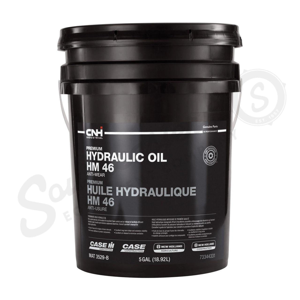 73344331 - OEM PREMIUM HYDRAULIC OIL HM 46 AW MAT 3529-B 5 GAL./18.92L - CASE CONSTRUCTION