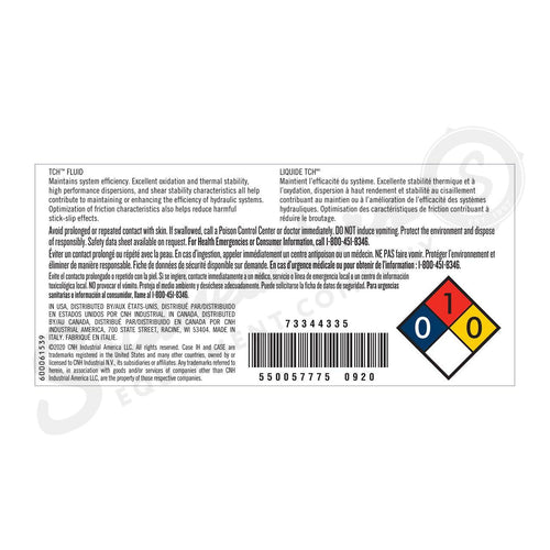 73344335 - OEM HYDRAULIC OIL - CASE CONSTRUCTION