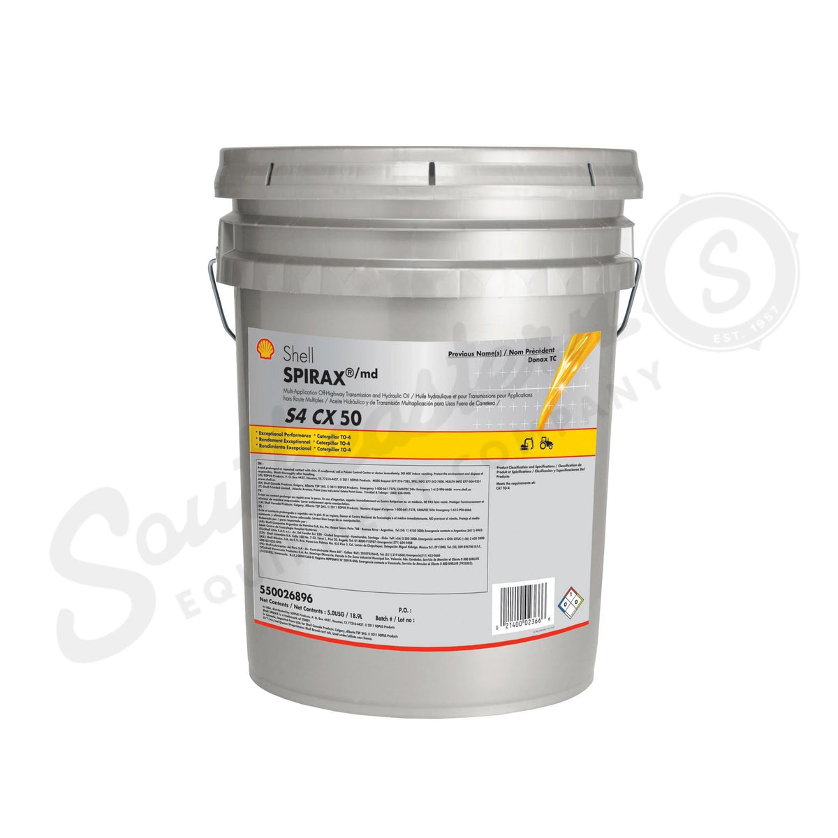 73344336 - OEM SPIRAX S4 CX 50 TRANSMISSION OIL SAE 50 5 GAL./18.92L - CASE CONSTRUCTION