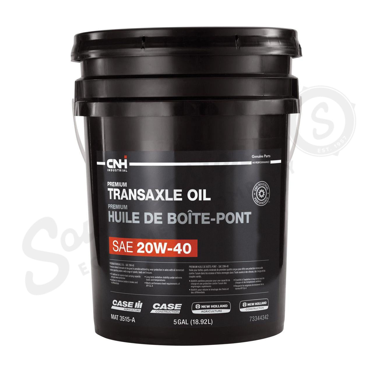 OEM Premium Transaxle Oil Sae 20w #73344342 for CASE Construction