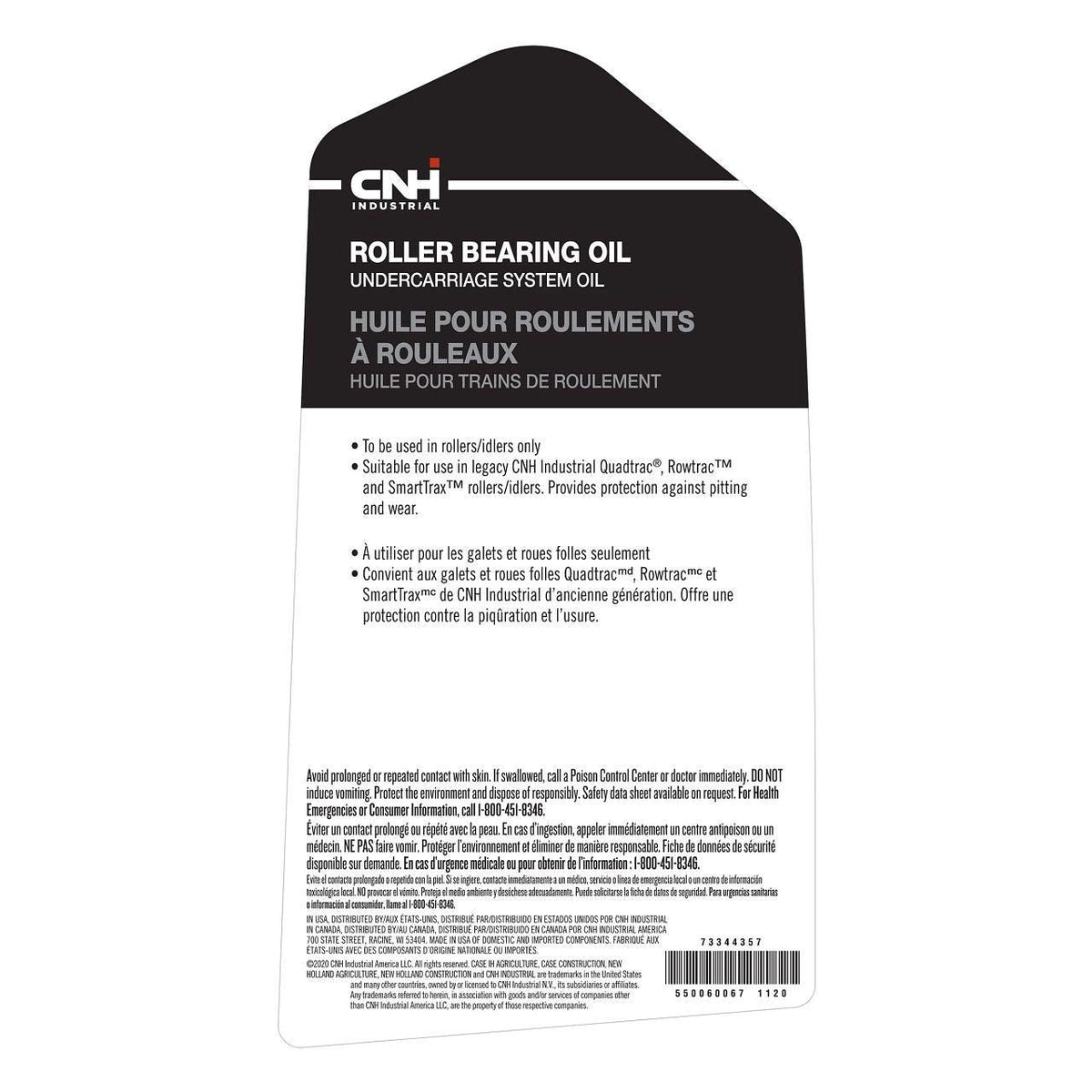 73344357 - OEM ROLLER BEARING OIL 1 GAL./3.78L - CASE CONSTRUCTION