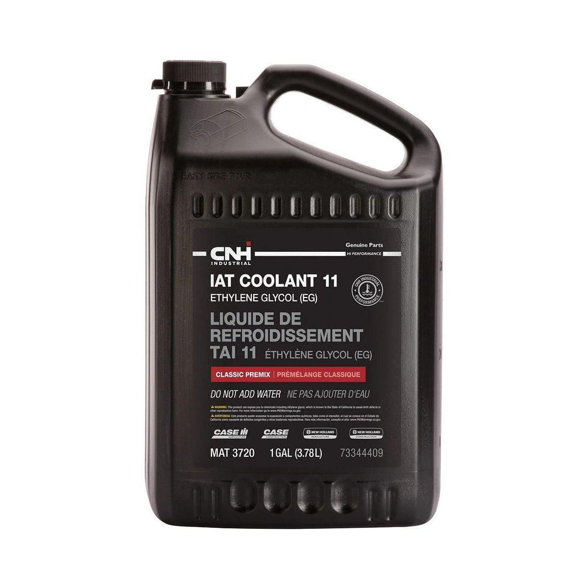 73344409 - OEM IAT COOLANT 11 50/50 PREMIX MAT 3720 1 GAL./3.78L - CASE CONSTRUCTION