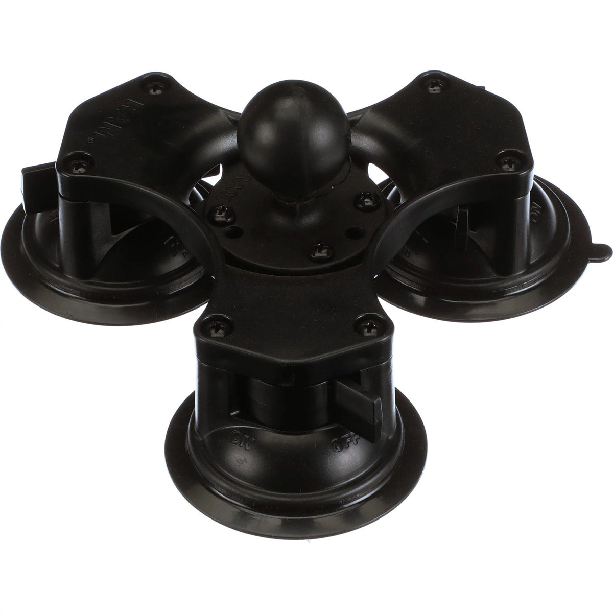 73344508 - OEM RAM TWIST LOCK TRIPLE SUCTION CUP BASE w/ BALL - CASE CONSTRUCTION