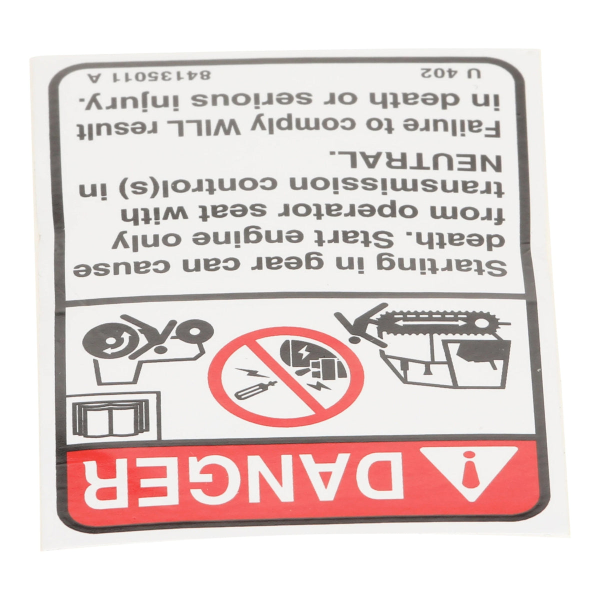 84135011 - OEM DANGER DECAL - CASE CONSTRUCTION