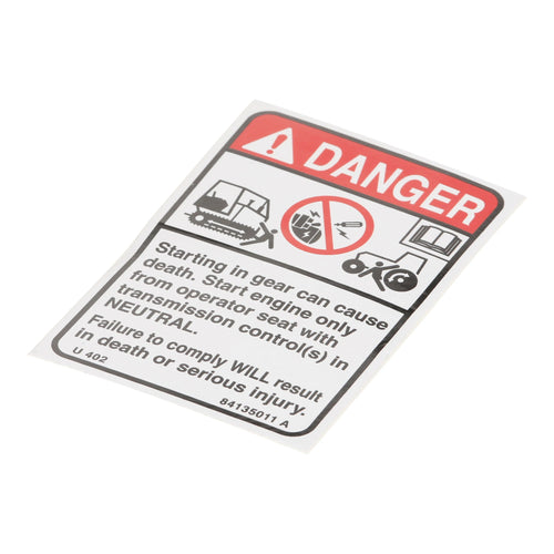 84135011 - OEM DANGER DECAL - CASE CONSTRUCTION