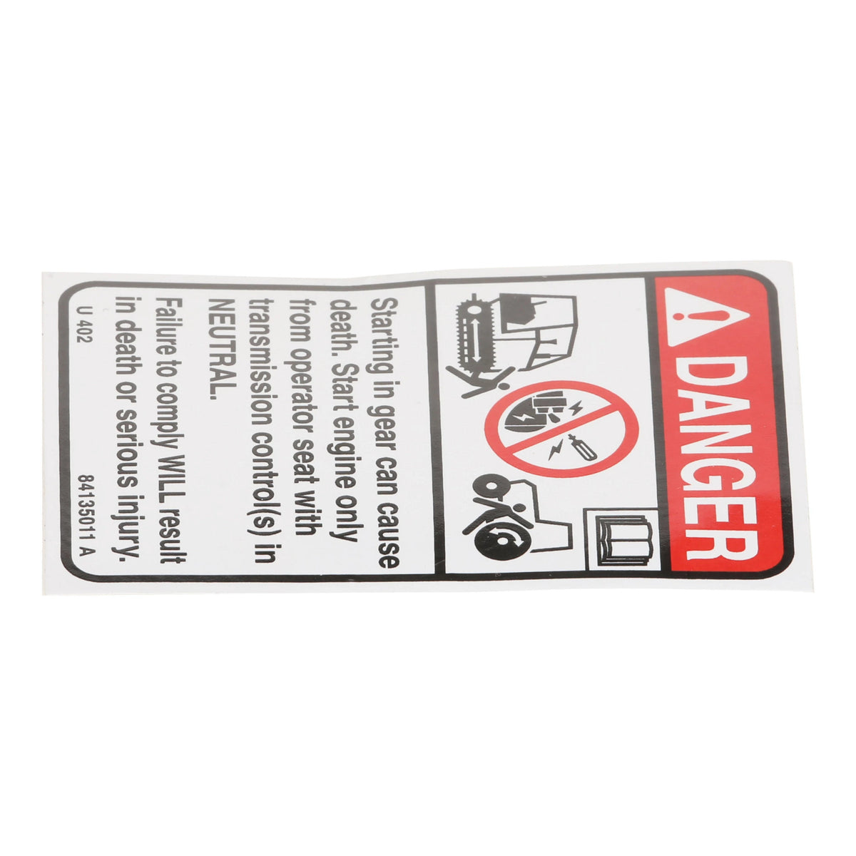 84135011 - OEM DANGER DECAL - CASE CONSTRUCTION