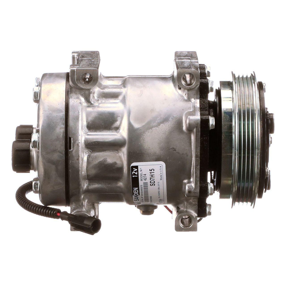 84159488 - OEM AC COMPRESSOR W/ PULLEY 12V 43-WATT - CASE CONSTRUCTION