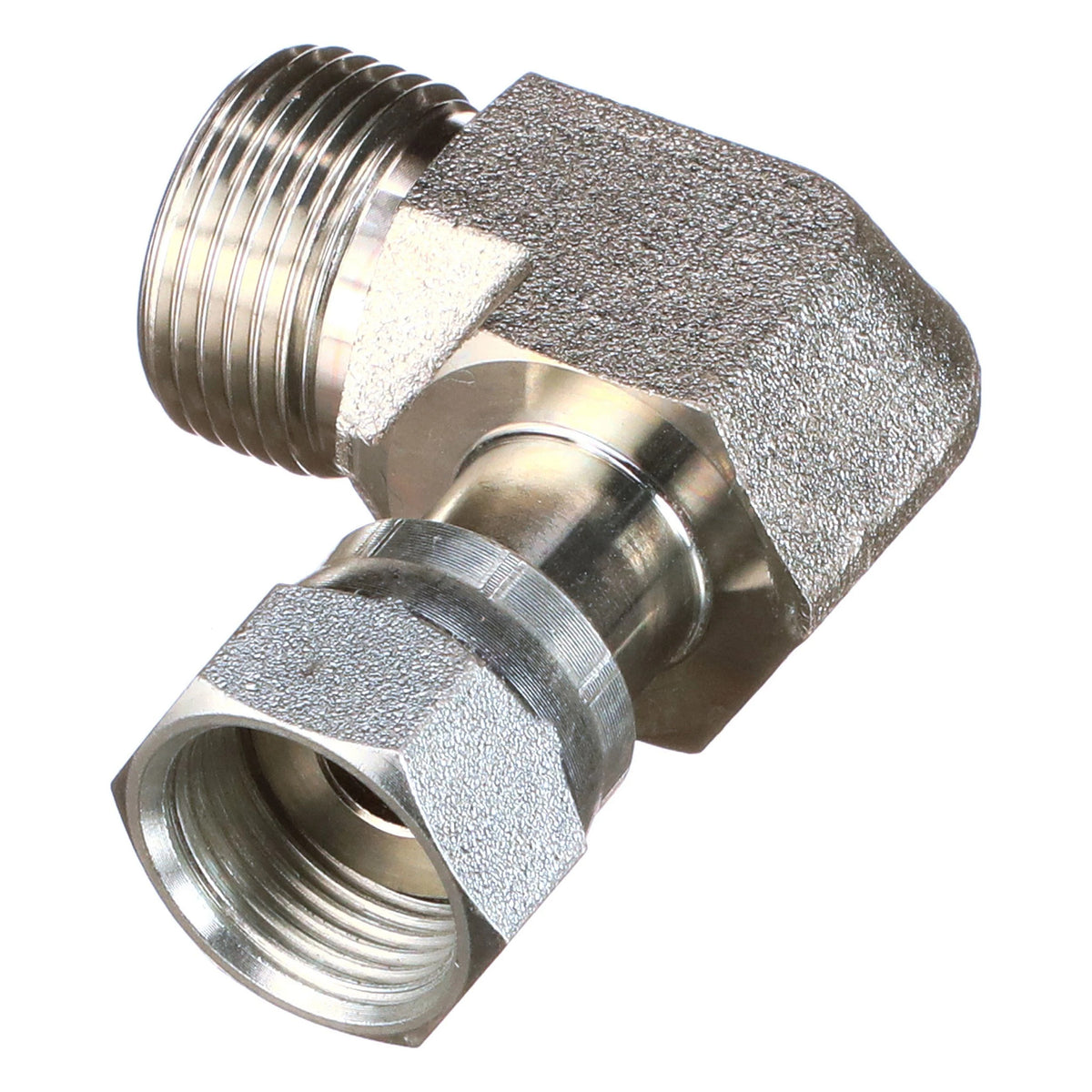84168350 - OEM 1IN-14 ORFS X 13/16IN-16 FEMALE SWIVEL 90 DEGREE FITTING - CASE CONSTRUCTION