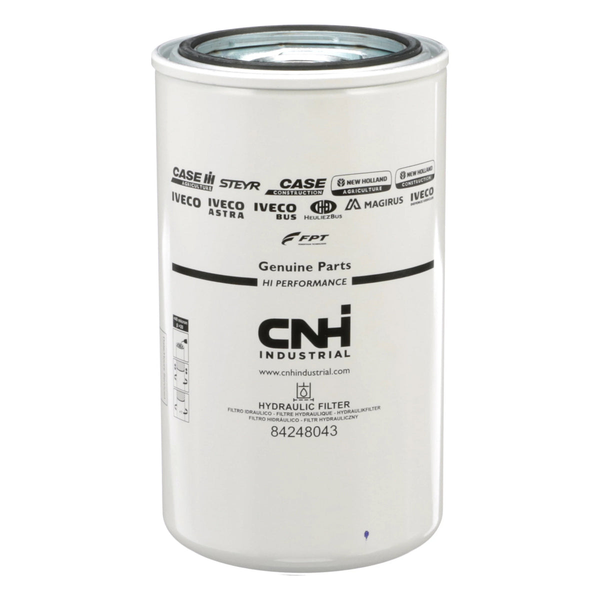 84248043 - OEM 136MM OD X 244MM LENGTH 1-3/4IN-16 UN-2B HYDRAULIC OIL FILTER - CASE CONSTRUCTION