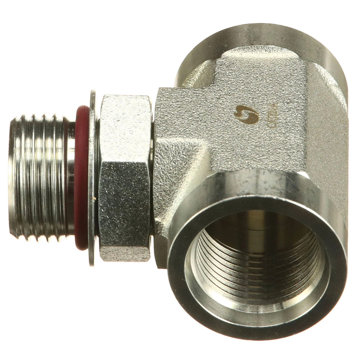 84255994 - OEM TEE FITTING ADJ 12 ORB - CASE CONSTRUCTION