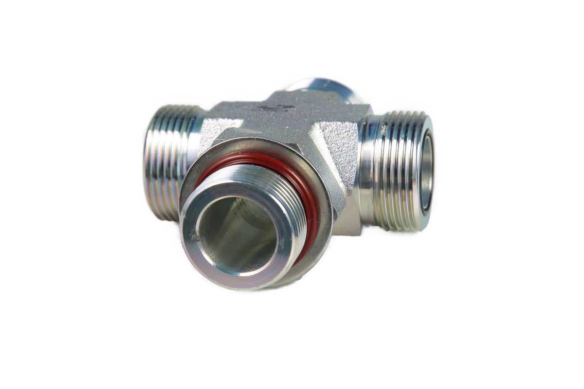 84259313 - OEM FITTING CROSS HYD 1 ORFS ORB - CASE CONSTRUCTION