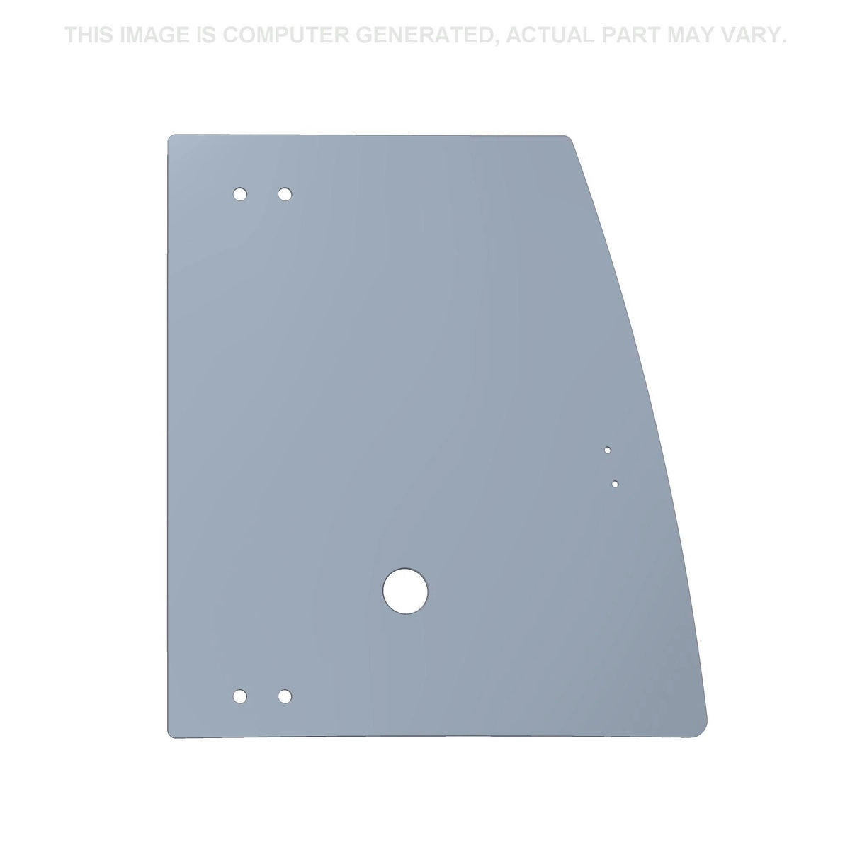 84261870 - OEM UPPER RIGHT CURVED DOOR GLASS - CASE CONSTRUCTION