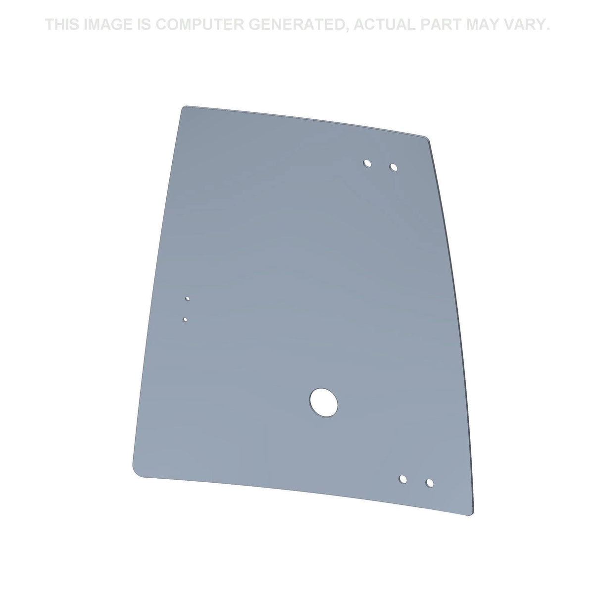 84261870 - OEM UPPER RIGHT CURVED DOOR GLASS - CASE CONSTRUCTION