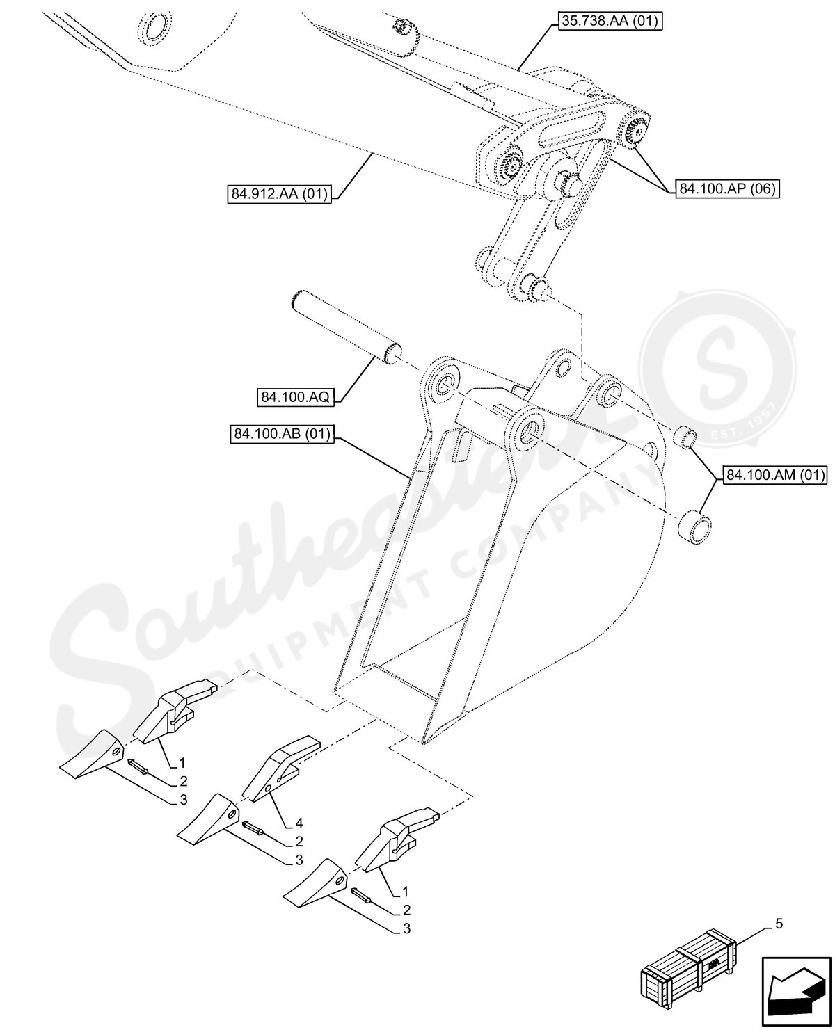 84318739 - OEM BUCKET TOOTH KEY - CASE CONSTRUCTION