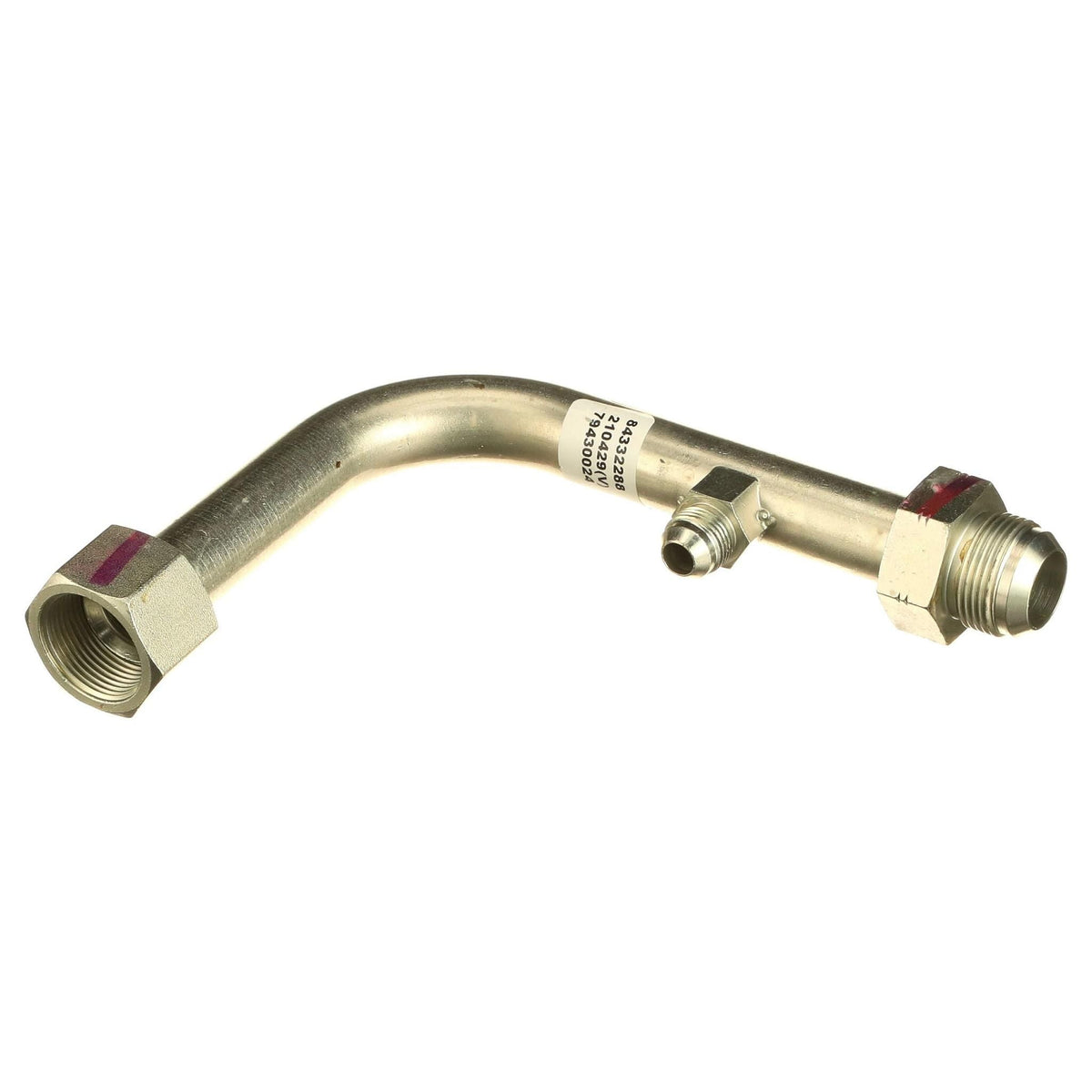 84332288 - OEM AUXILIARY VALVE RETURN TUBE 25.4MM OD - CASE CONSTRUCTION