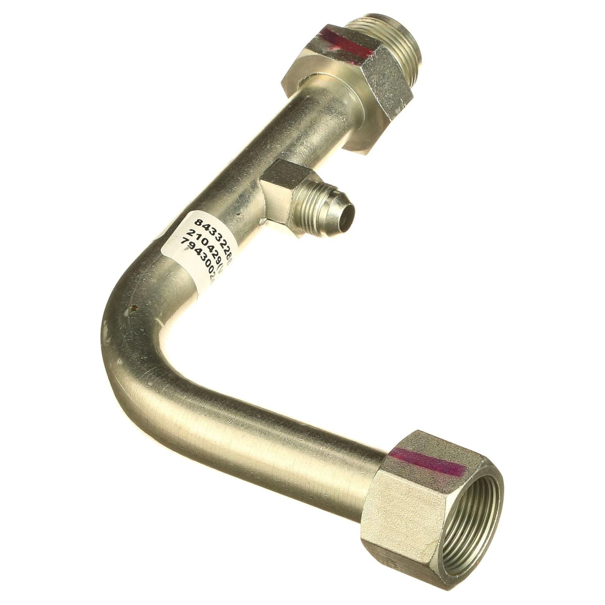 84332288 - OEM AUXILIARY VALVE RETURN TUBE 25.4MM OD - CASE CONSTRUCTION