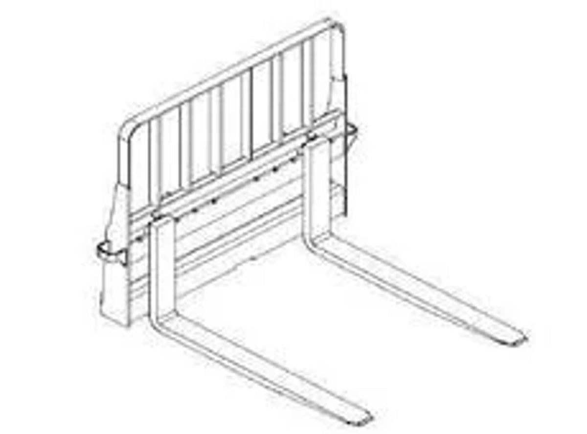84354438 - OEM 42" Hydraulic Positioning Pallet Fork - 4000-lb Capacity - Case Construction