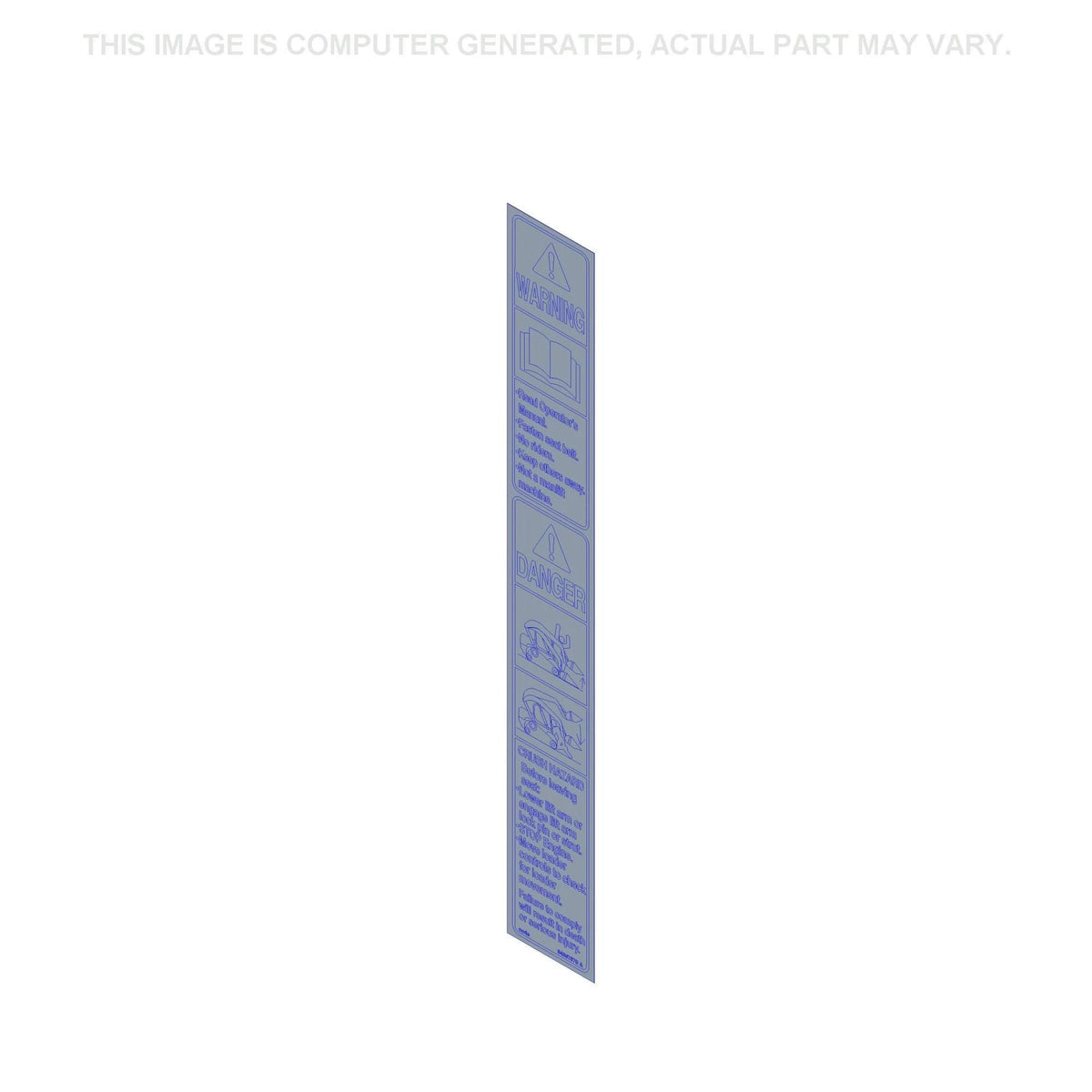 84367570 - OEM WARNING DECAL - CASE CONSTRUCTION