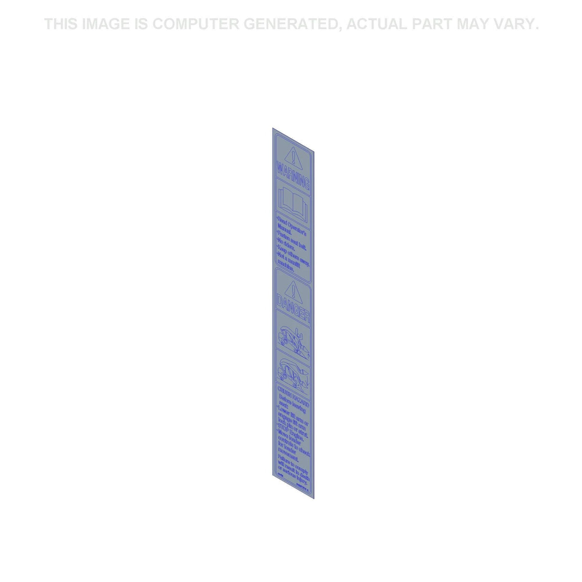 84367570 - OEM WARNING DECAL - CASE CONSTRUCTION