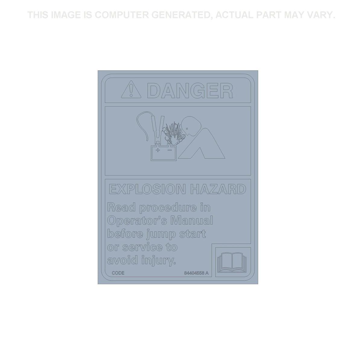 84404558 - OEM DANGER DECAL - CASE CONSTRUCTION