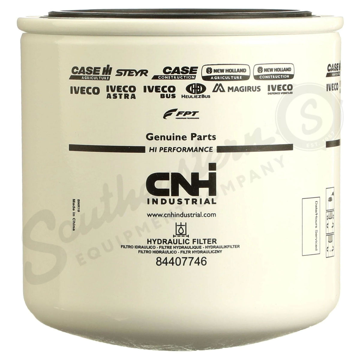 84407746 - OEM HYDRAULIC OIL FILTER, 139 MM OD X 142 MM W - CASE CONSTRUCTION