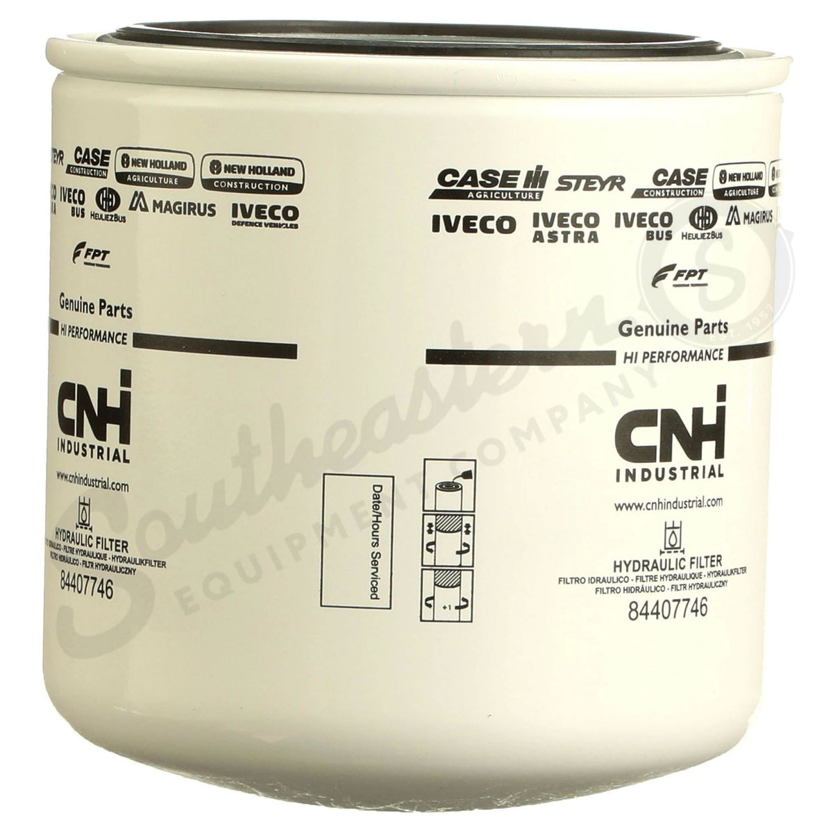 84407746 - OEM HYDRAULIC OIL FILTER, 139 MM OD X 142 MM W - CASE CONSTRUCTION