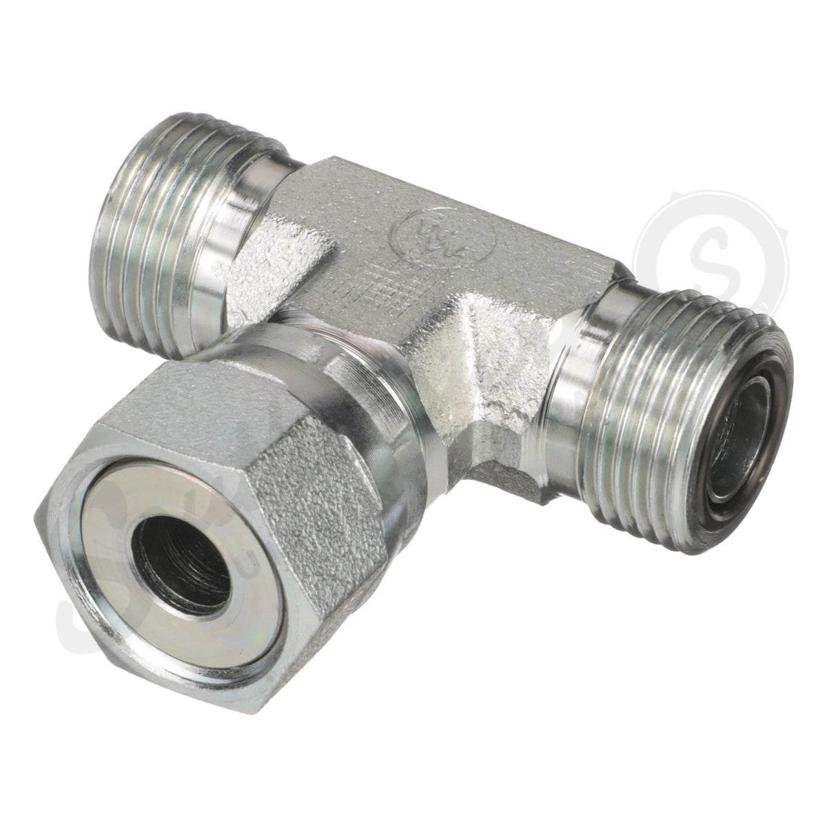 84431325 - OEM 3-WAY HYDRAULIC TUBE CONNECTOR - CASE CONSTRUCTION