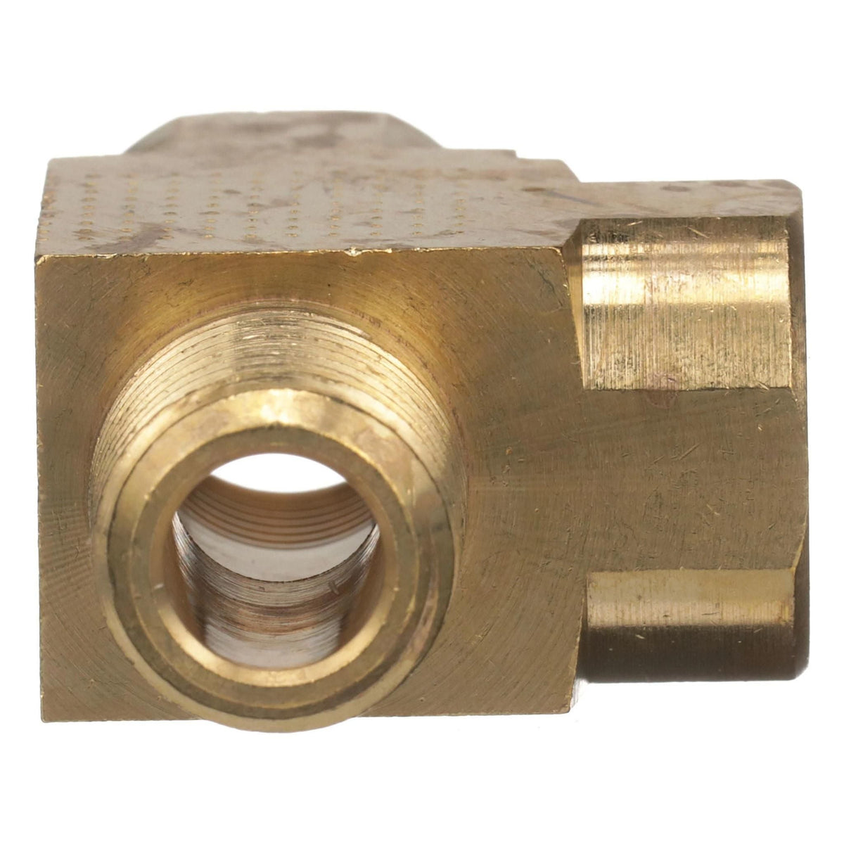 84576084 - OEM HYDRAULIC RUN TEE 1/4F-1/4M-1/4F NPTF - CASE CONSTRUCTION