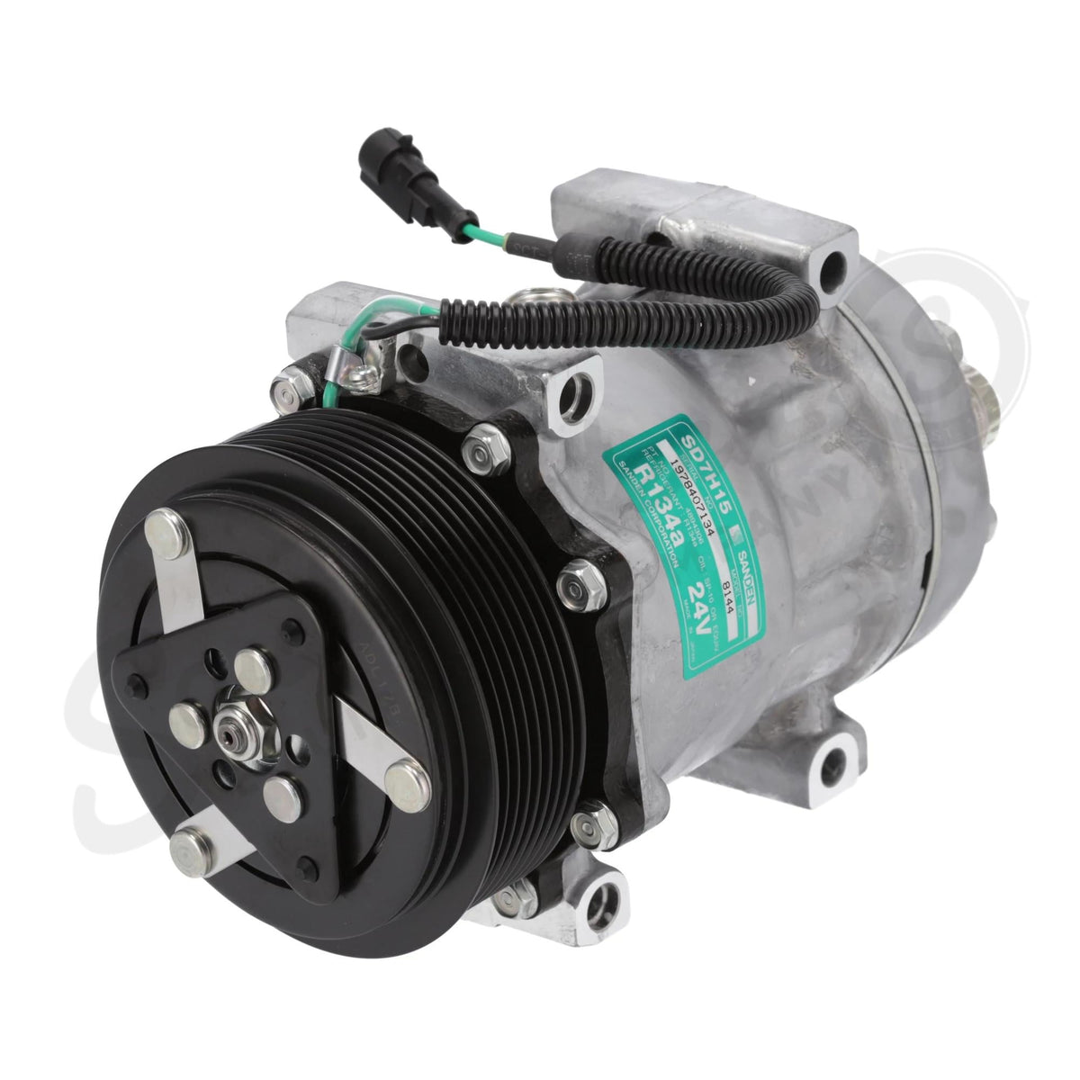 8500795R - OEM REMANUFACTURED AC COMPRESSOR w/ PULLEY - CASE CONSTRUCTION
