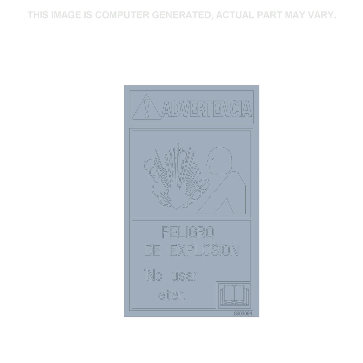 8603094 - OEM WARNING DECAL - CASE CONSTRUCTION