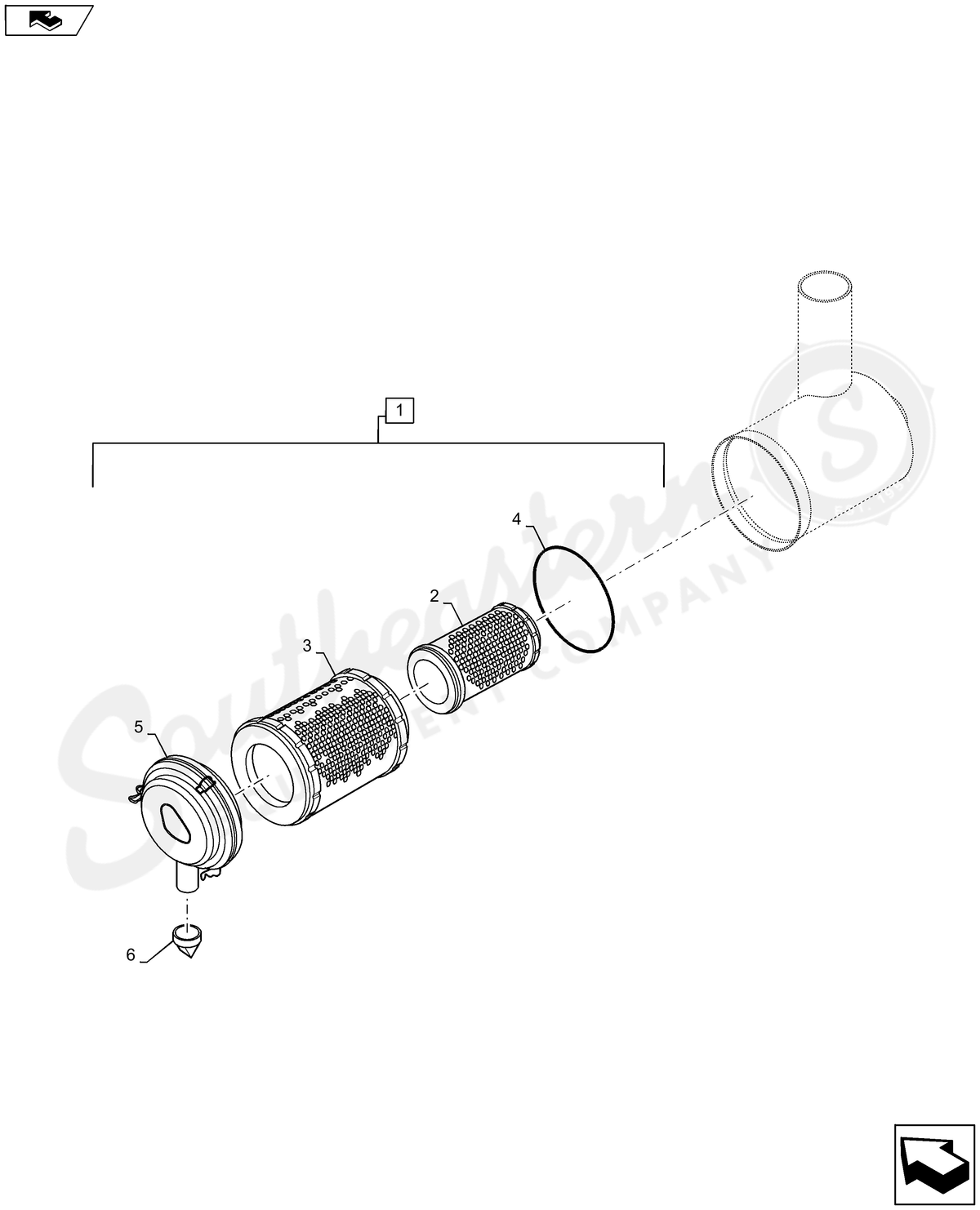 8605139 - OEM PRIMARY AIR FILTER - CASE CONSTRUCTION
