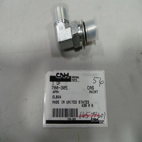86579691 - OEM FITTING M18-1.5 ORB X 13/16IN-18 ORFS 90 DEGREE - CASE CONSTRUCTION