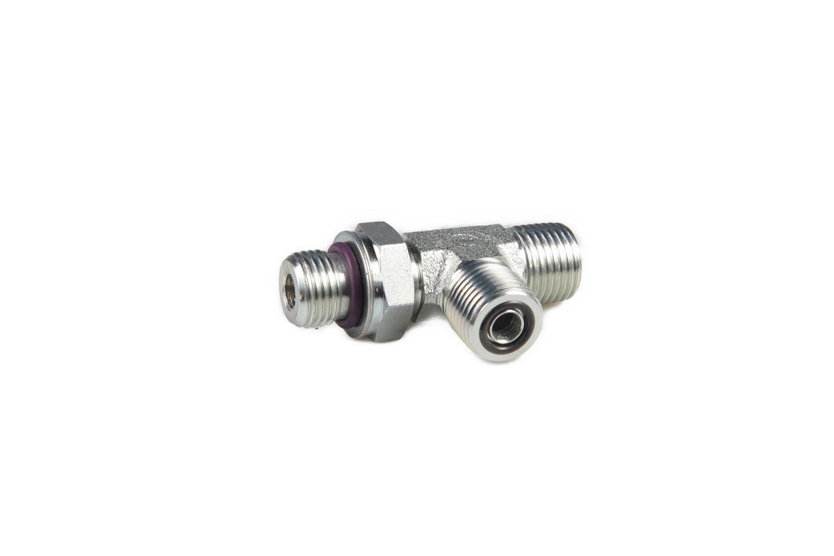 86579701 - OEM TEE FITTING 11/16IN-16 ORFS X M16 X 1.5 ORB RUN - CASE CONSTRUCTION
