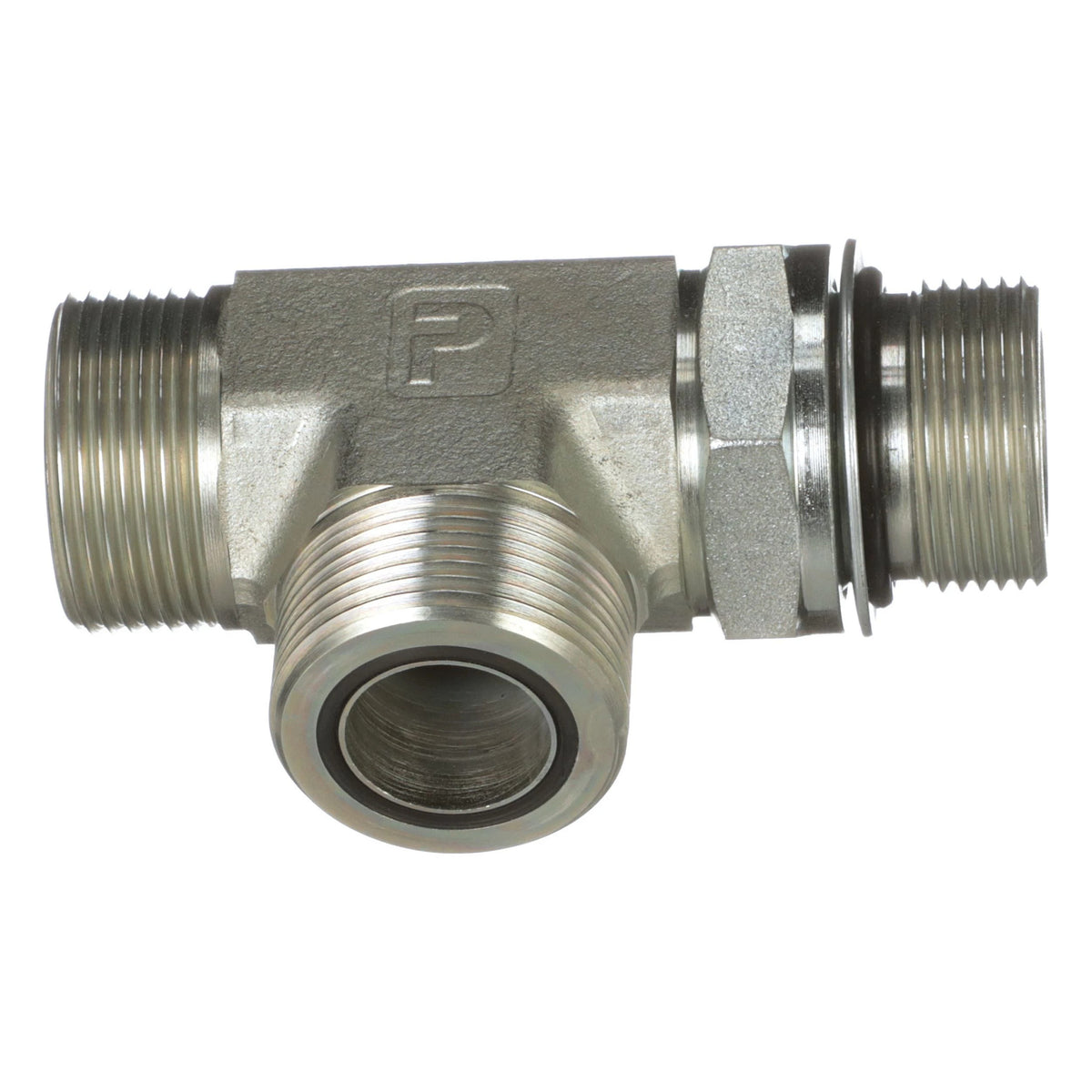 86579707 - OEM TEE FITTING 1 7/16IN-12 ORFS X M33 X 2 ORB RUN - CASE CONSTRUCTION