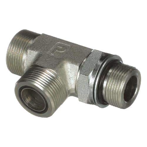 86579707 - OEM TEE FITTING 1 7/16IN-12 ORFS X M33 X 2 ORB RUN - CASE CONSTRUCTION