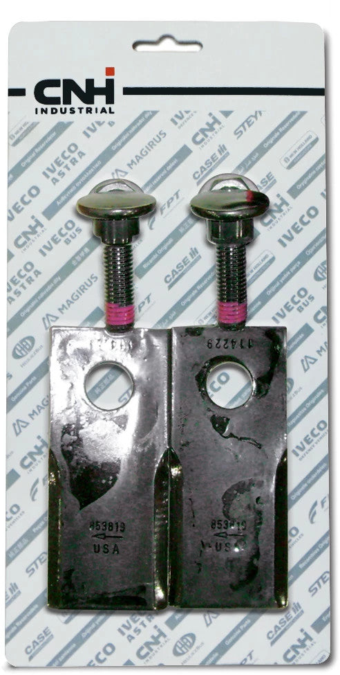 87297002 - OEM ROTARY DISC MOWER KNIFE KIT w/ HARDWARE 7 DEGREE TWIST - CASE CONSTRUCTION